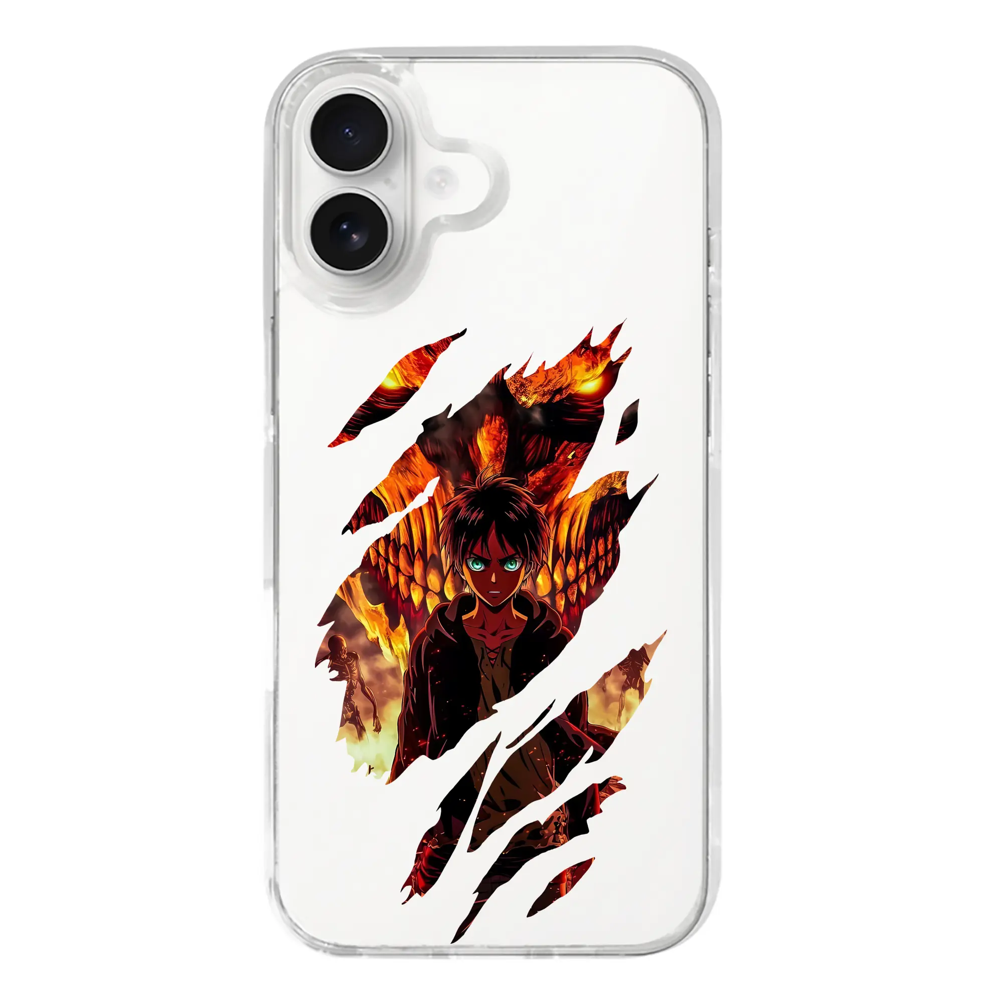 進撃の巨人 グッズ エレン・イェーガー - iPhone 17シリーズ 透明スマホケース – 薄型・耐衝撃・精密フィット保護カバー